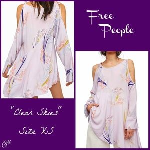 NWT Free People “Clear Skies” Floral Tunic Lilac